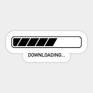 Downloading Bar Icon Sticker